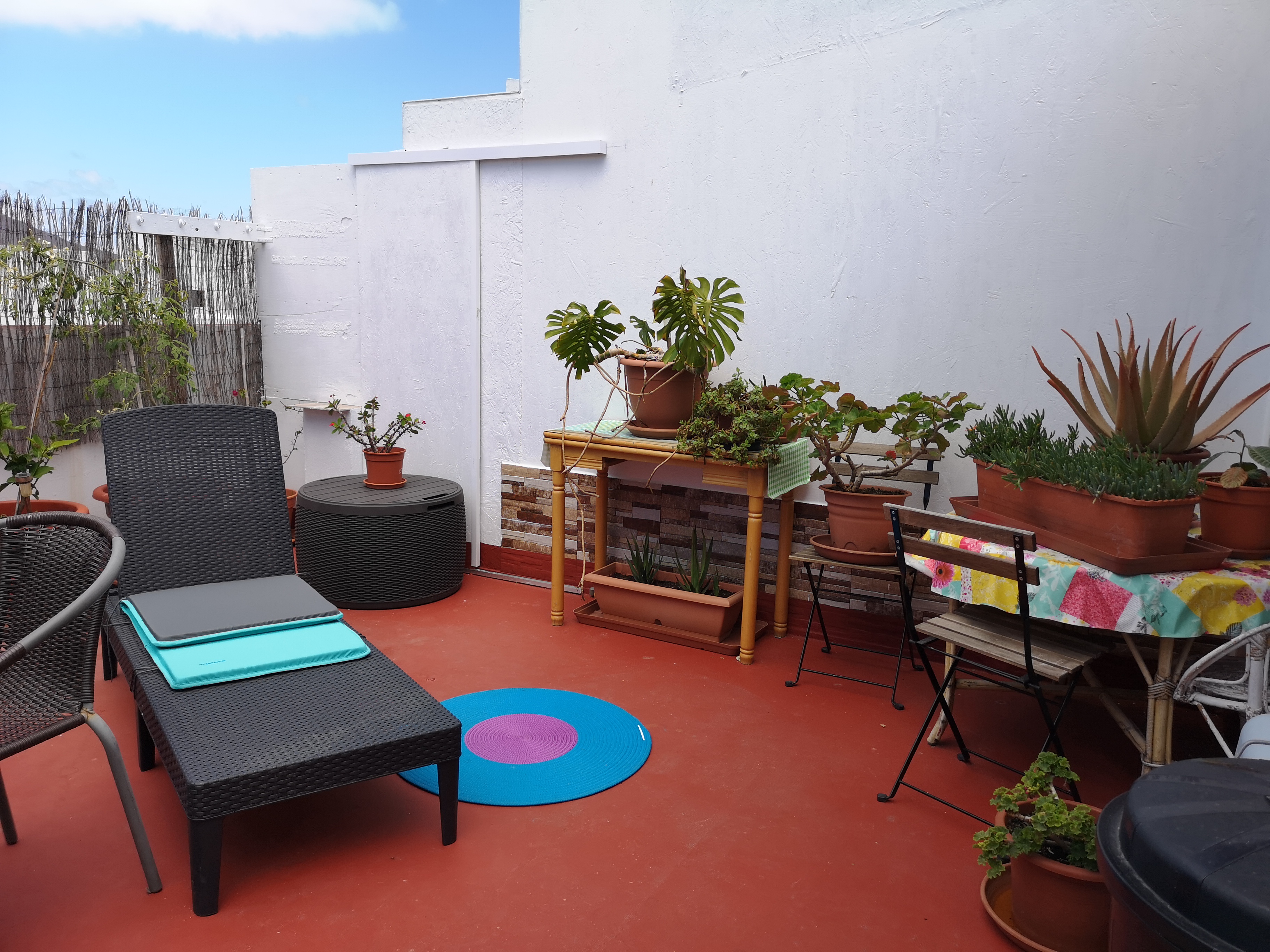 Peaceful terrace lounge area ideal for reading and sunbathing